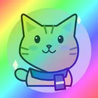 Animated cat preview with the Colour waves effect