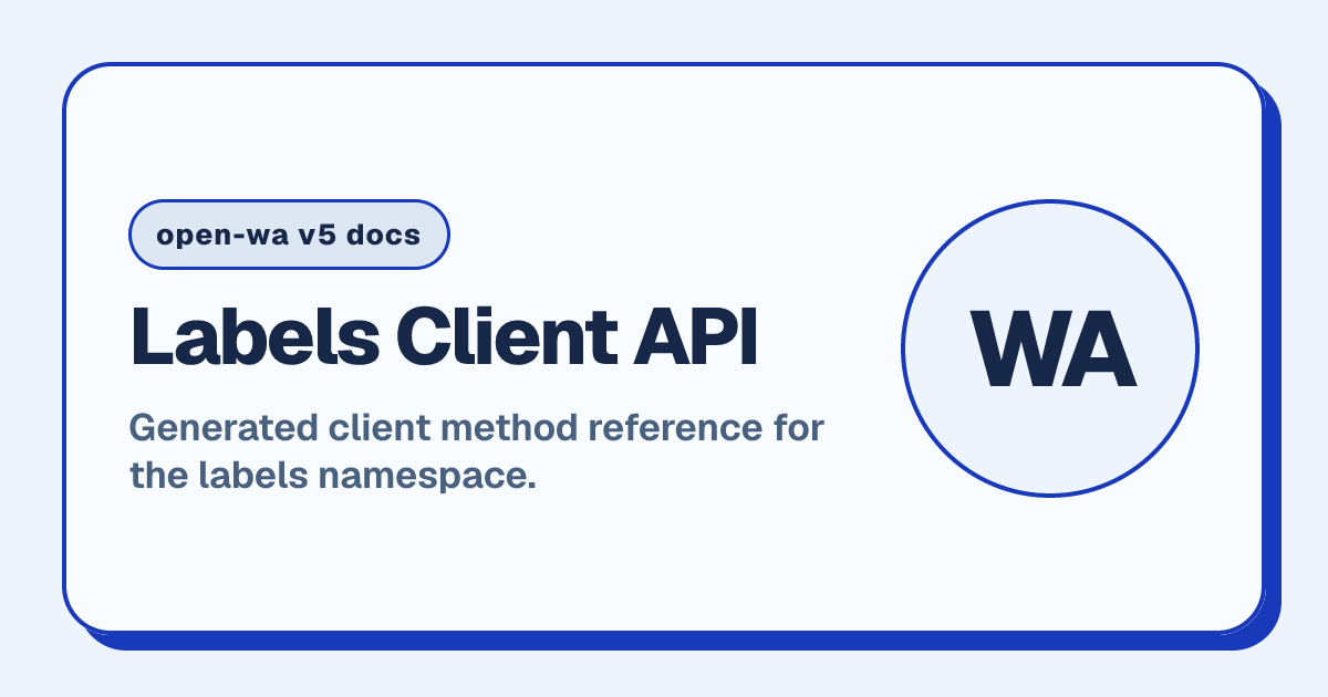 Labels Client API